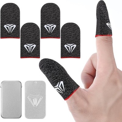 Gaming Finger Sleeves 4 Stück ultradünn silberfaser Touchscreen Fingerschutz