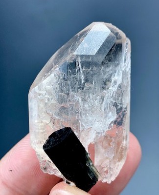 135 Carat Topaz Crystal with Black Tourmaline From Pakistan