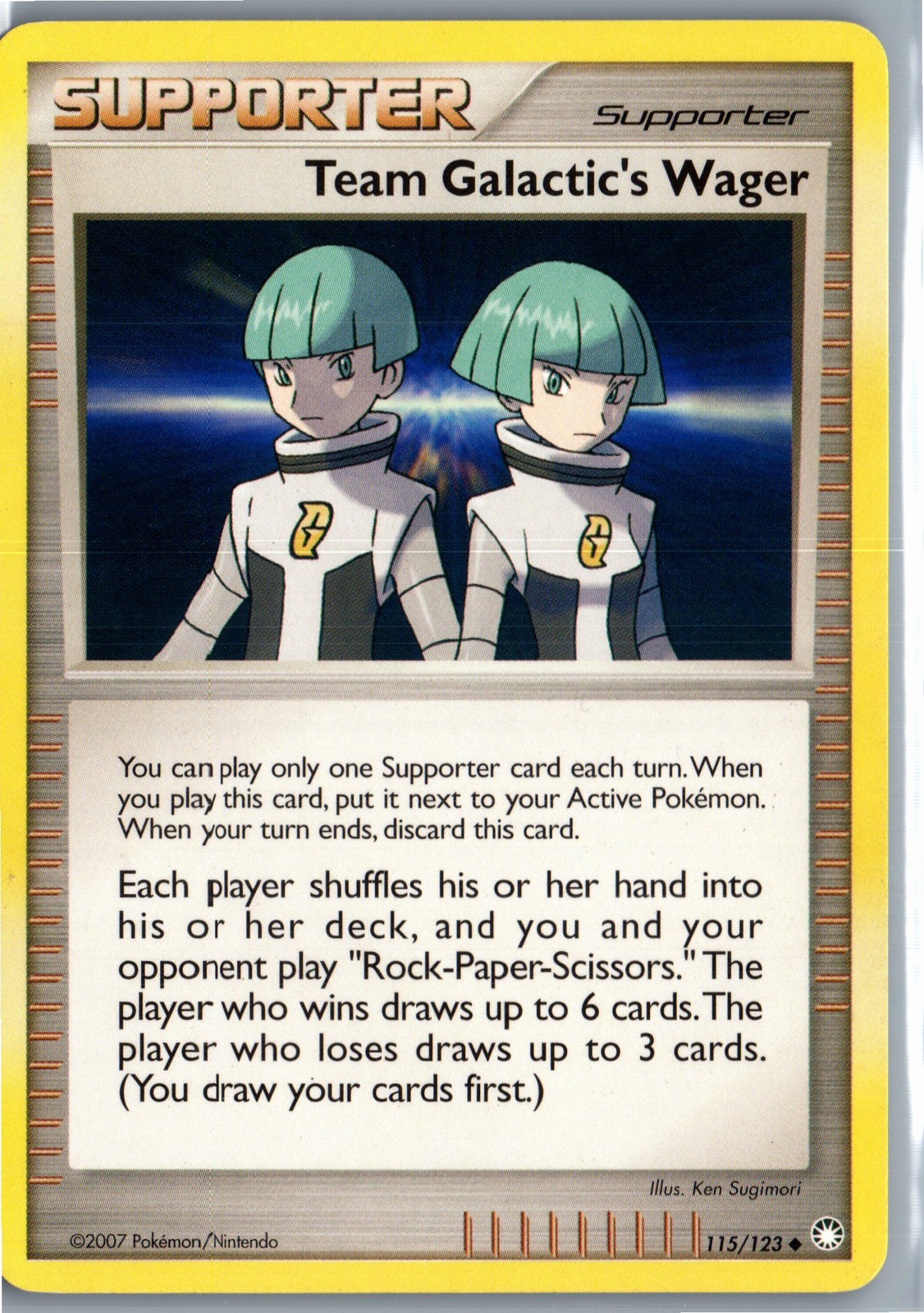 Team Galactic's Wager Mysterious Treasures 115/123 Pokemon Card