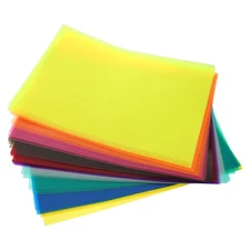  50 Sheets Cellophane Wrap Paper: A4 Colored Cellophane Sheets Translucent