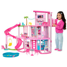 Barbie Dreamhouse Pool Party Doll House and Playset with 75+ Pieces, 45 In, Slid