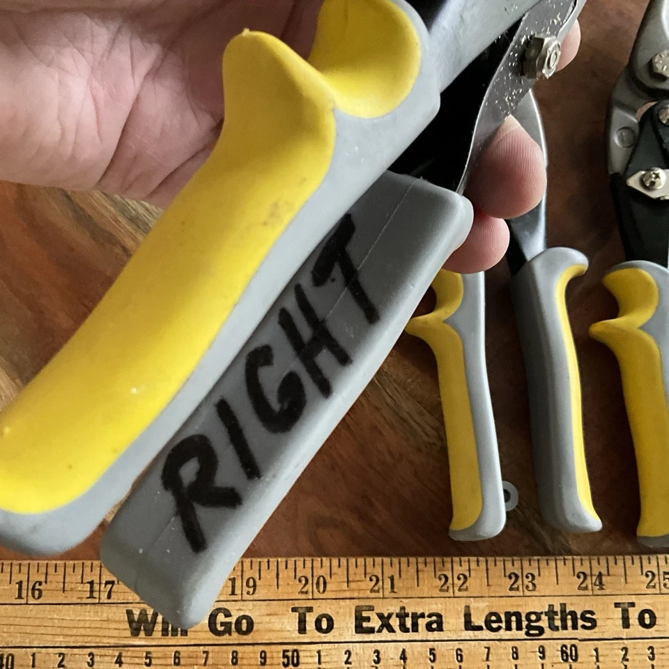 3 pairs of WORKFORCE Aviation Snips Left & Right & Straight Sheet Metal Scissors - Image 4 of 4