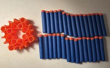 Lot Of 30 Dart Gun Bullets With Holder For Nerf Guns