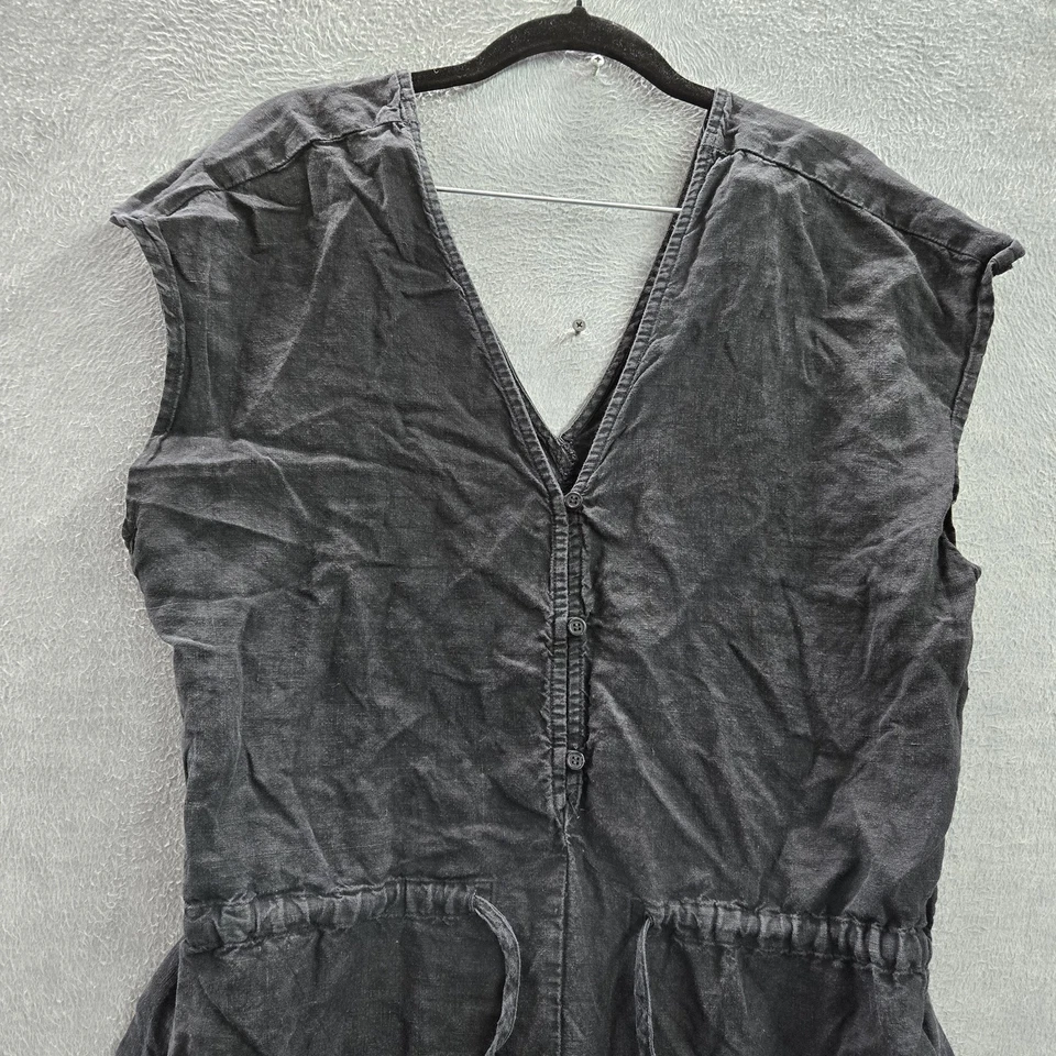 Mono de mujer Cloth & Stone M negro lino cordón sin mangas 20" entrepierna Foto 4 de 4