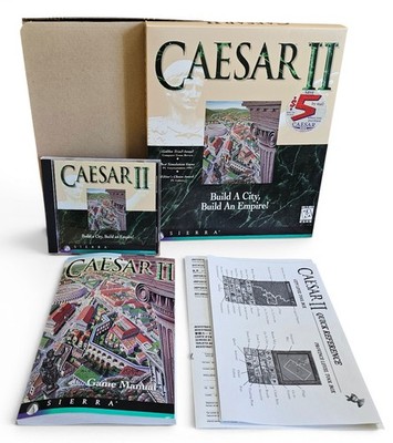 Caesar II, Sierra On-Line c. 1995 - PC CD ROM for Windows 95 and DOS 5.0