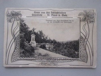 Ansichtskarte Schlachtfeldern Gravelotte St. Privat b. Metz um 1900 Leporello