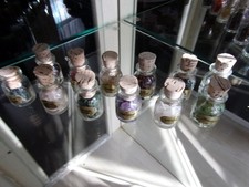 12 CRYSTAL CAVE GEMSTONES SALE Genuine Glass Vials & Healing Gems ❃ FreshSpun
