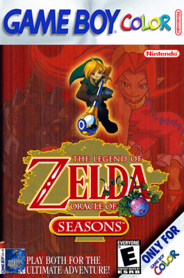 The Legend Of Zelda Oracle Of Seasons BOX ART GBC POSTER MADE IN