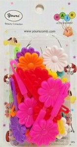 Yours-Barrettes-Hair-MULTI-COLOR-Big-Flowers-Girls-Toddler-Snap-Pin-Clips-20-Pcs
