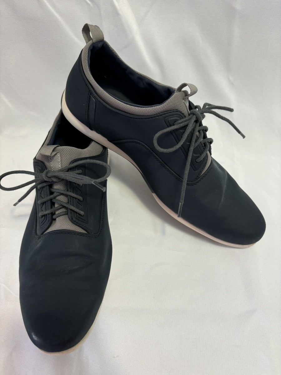 Zara Man Blue Gray Lace Up Oxfords Shoes Men display picture 2