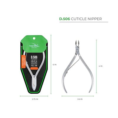 Premium Hard Steel Cuticle Nipper - D-506, Precision Nail Tech
