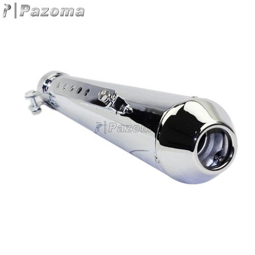 18" Shorty Reverse Cone Megaphone Exhaust Muffler For Harley Touring Road King - Picture 9 of 11