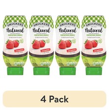 4 pack Smucker's Natural Strawberry Fruit Spread, 19-Ounce,NEW