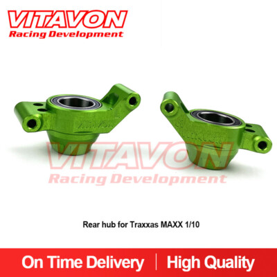 VITAVON CNC alu 7075 redesign Rear hub for Traxxas  MAXX 1/10 MXX2201 GREEN