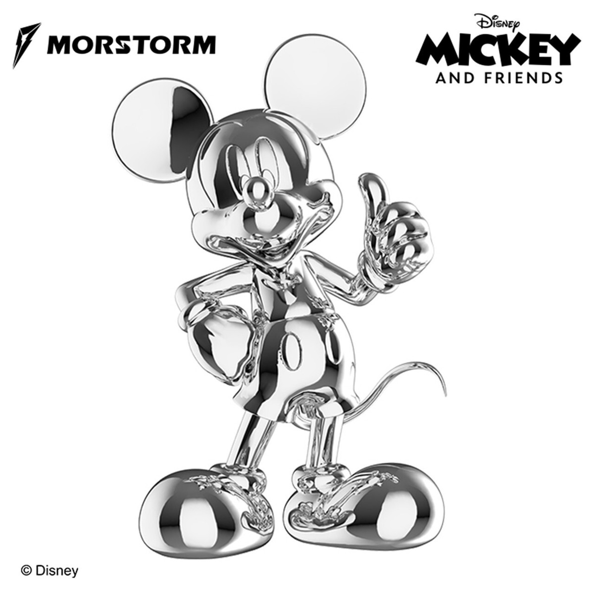 Morstorm Disney Art Mickey Mouse Thumb Up Silver Chrome 11