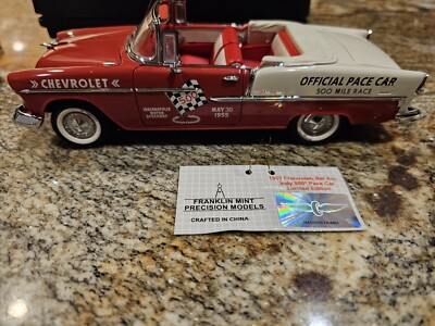 Franklin Mint 1955 Chevy Bel Air Indy 500 Pace Car Diecast 1/24 Limited Edition