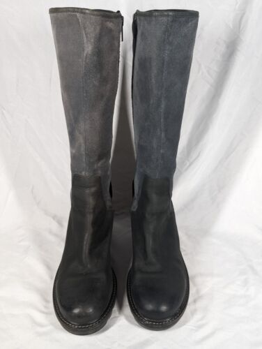 Sorel Five Kettle Leather Wedge Boots Black Graysh