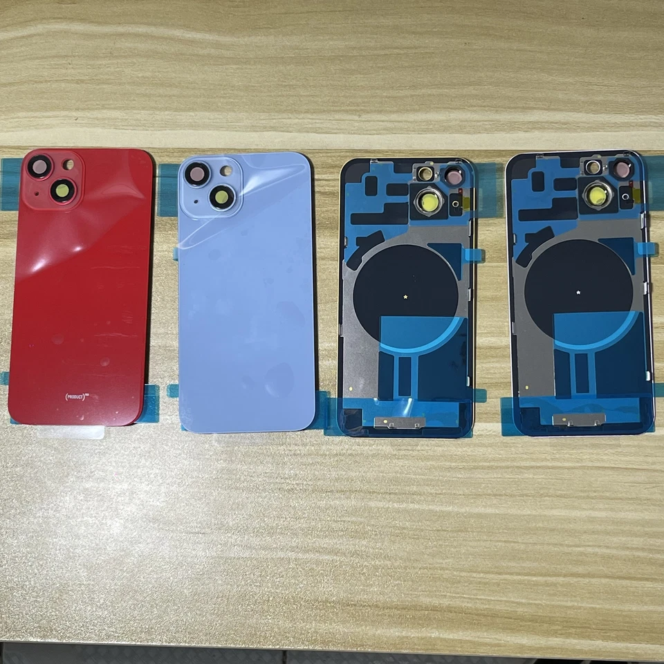 For iPhone 14 15 Plus Pro Max Back Glass With Frame Replacement Rear Cover Lot - Image 3 of 4