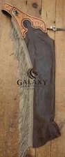 Handmade Western Leather Chaps, Leather Chinks for Horse Riding, Western Pants