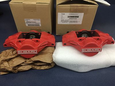 #ad #ad Genuine SUBARU WRX OEM RED SUBARU 2 PISTON BRAKE CALIPER Rear Set Pair 2006 07 $489.99