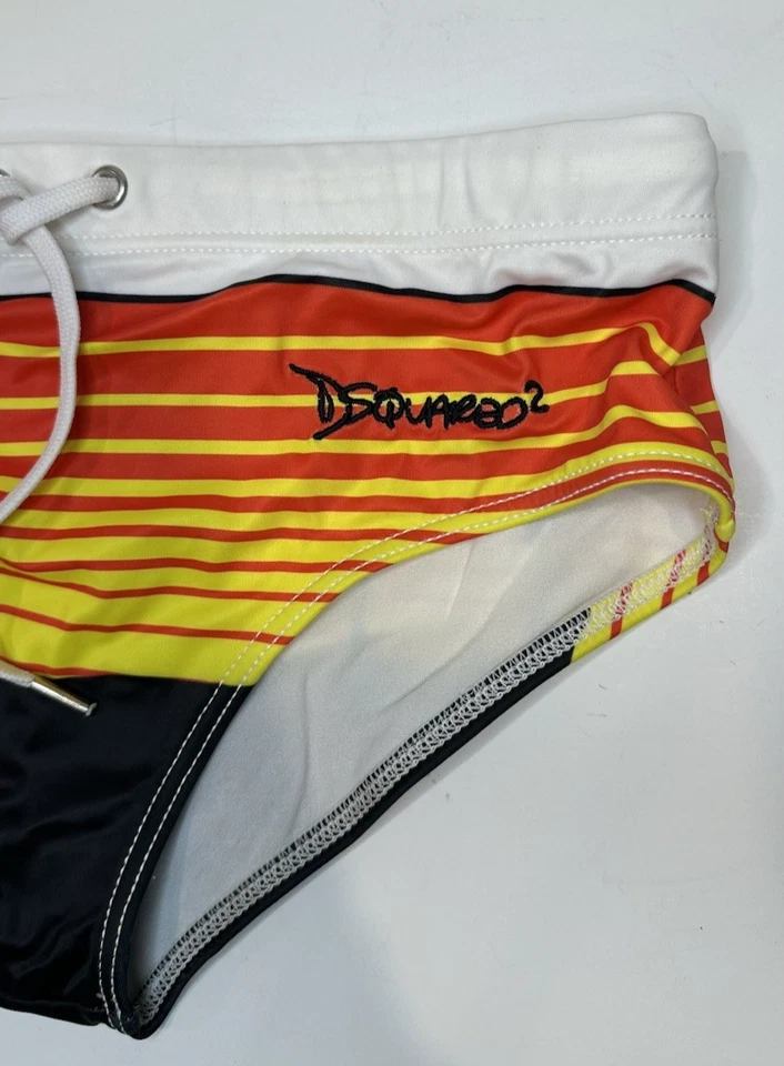 TRAJE DE BAÑO CALZONCILLOS SQUARED² D2 estampado de atardecer para hombre talla 30/32 grande NUEVO con etiquetas Foto 2 de 4