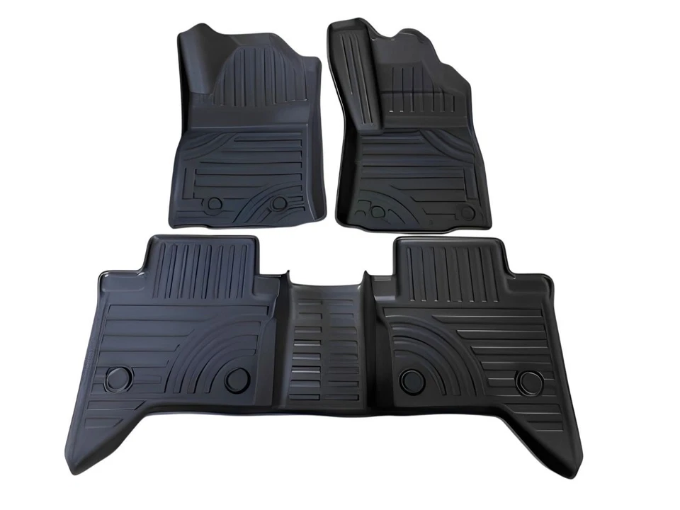 ДЛЯ TOYOTA HILUX ДВОЙНОЙ КАБИНЫ АВТОМАТИЧЕСКИЙ 2022 НА ГРЯЗИ БЛОК ПОЛА 3D КОВРИКИ ПОЛНЫЙ КОМПЛЕКТ - Изображение 2 из 4