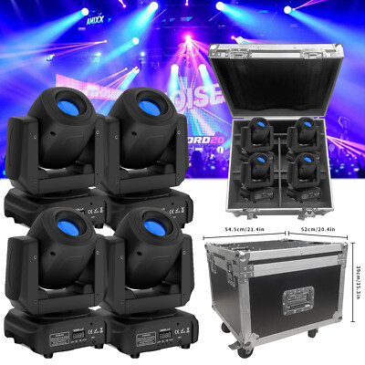 4x 120W Beam Moving Head 5 Prisma Bühnenlicht RGBW LED GOBO Spot DMX Ostern
