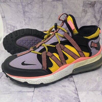 Nike Air Max 270 Bowfin Athletic Shoes Mens Yellow Purple AJ7200-004 Sz 10.5 M