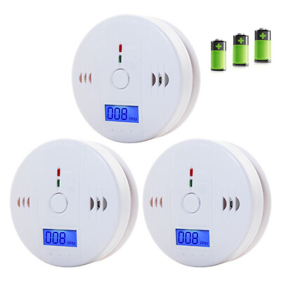 CO Melder Kohlenmonoxidmelder 10 Jahre Warnmelder mit Batterie LCD Display 85dB