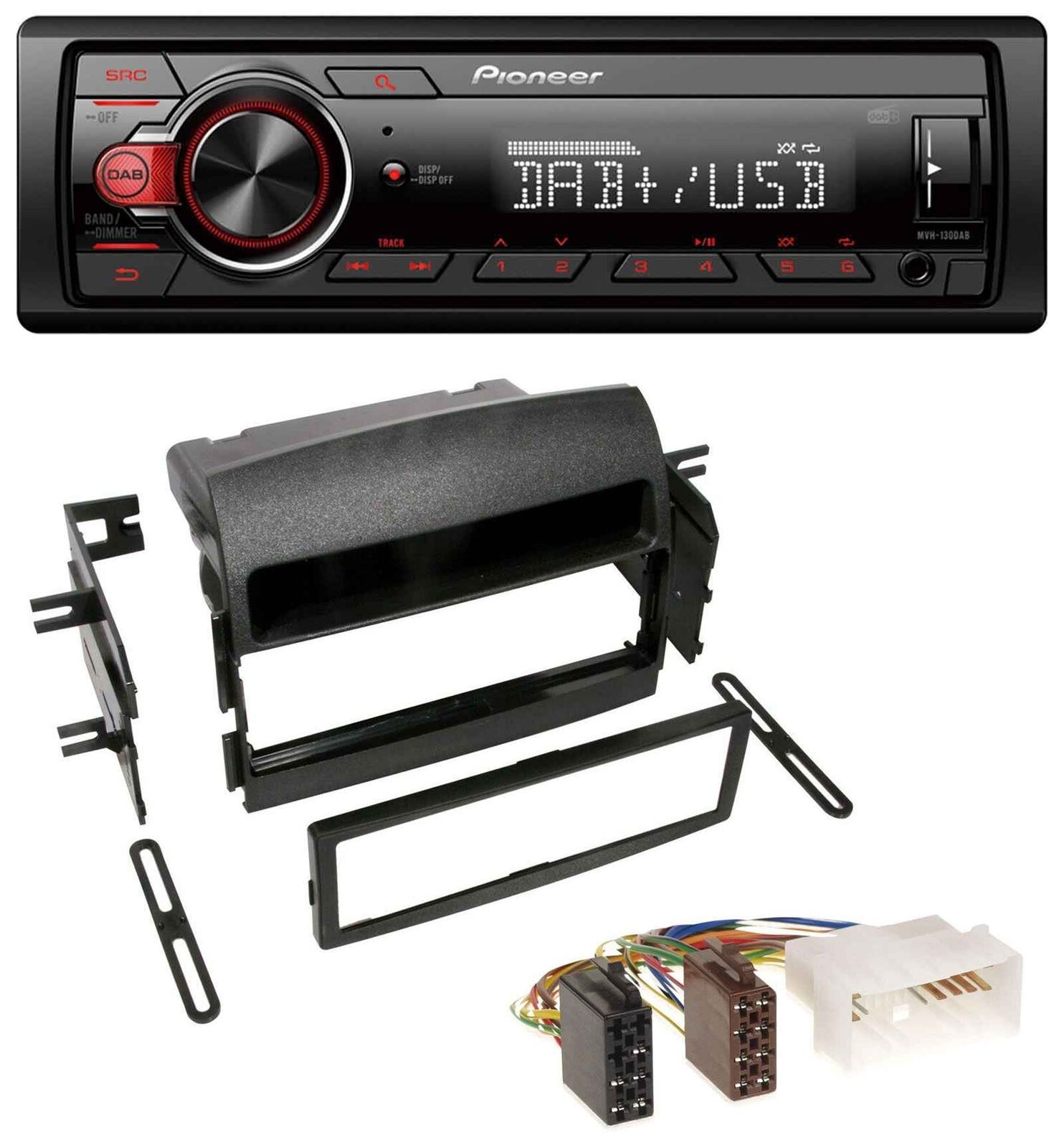 Pioneer MP3 1DIN DAB USB AUX Autoradio für Hyundai Sonata (NF, 2005-2008)