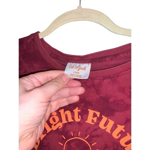 Cat & Jack Graphic Tee Bright Future Tie Dye Short Sleeve Top L Plus - Picture 2 of 2