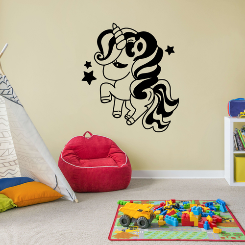 Cute Stars Unicorn Unicorns Vinyl Wall Art Decor Sticker for Home Room Decals - Picture 2 of 5