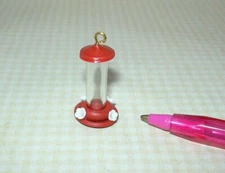 Miniature Classic Red Hummingbird Feeder for DOLLHOUSE 1:12 Scale