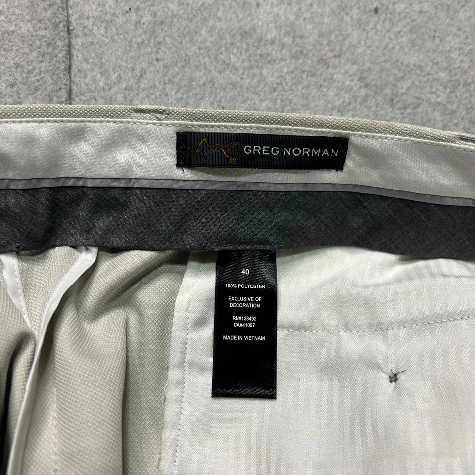 Pantalones Cortos de Golf Greg Norman Para Hombre 40 Beige Plisado 10" Rendimiento Informal Foto 3 de 4