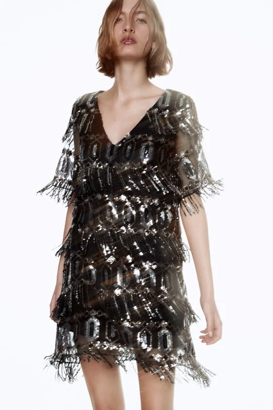 Zara robe top à paillettes