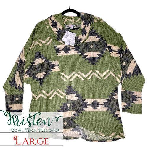 LuLaRoe Aztec Kristen Large NEW Green 