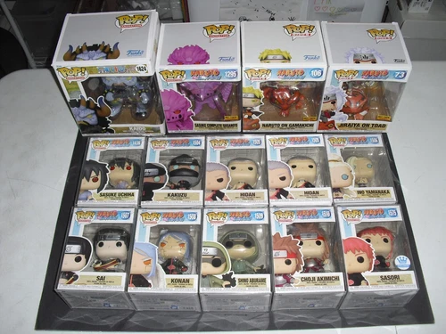 Lot 14 Naruto Funko Pop! Sasori 1575 Jiraiya Toad 73 Gamakichi 106 Sasuke 1295