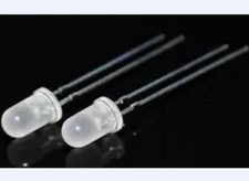 100pcs, 5mm Diffused RGB Rainbow Slow Flashing Flash Red Green Blue LED Leds