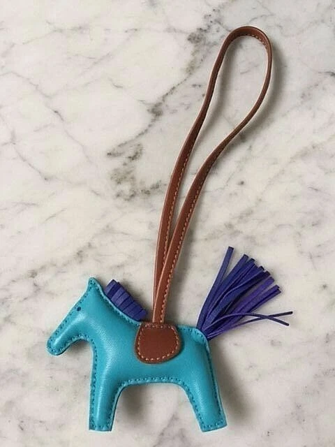 HERMÈS CIONDOLO RODEO HERMES BLEU AZTEQUE BLEU ELECTRIQUE TAGLIA PM NUOVO CON SCATOLA!!!