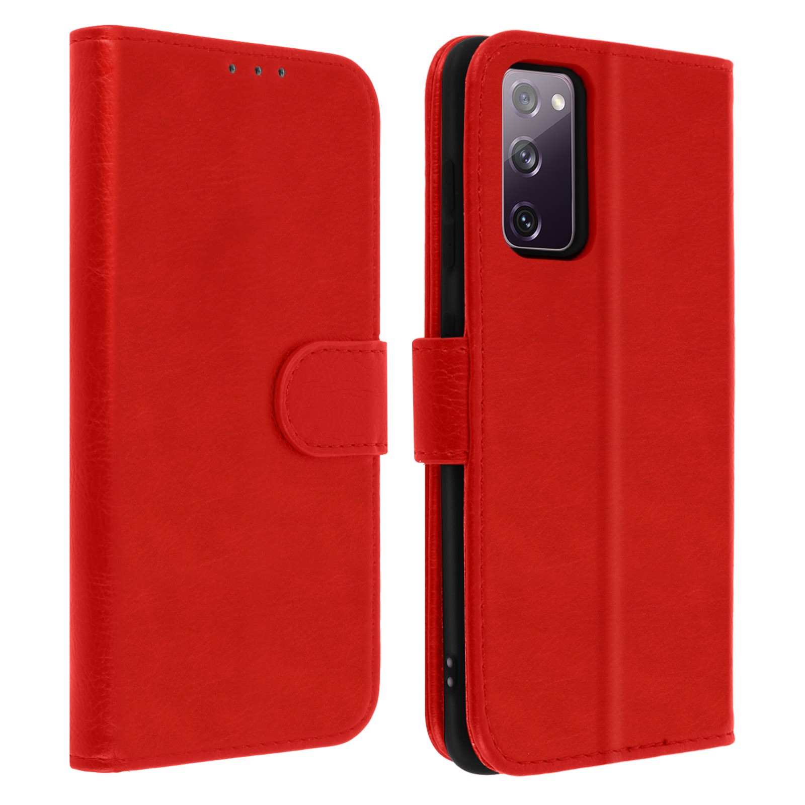Coque Arrière Galaxy S20 FE Rouge Antichoc Protection Intégrale Support