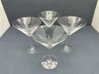 WATERFORD Marquis VINTAGE Clear Crystal 6 1/4" MARTINI GLASSES Plain SET OF 4