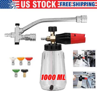 #ad NEW Kit Foam Washer Gun Car Lance Cannon Spray Pressure Bottle Hose Cleaner Tool $19.99