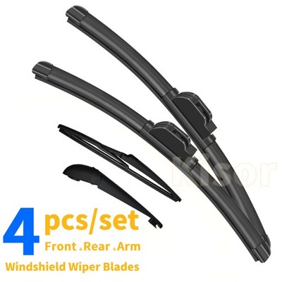 Kisor Front + Rear + Arm Wiper Blade  Fit for 2019-2008 Toyota Highl+er