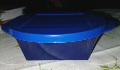 Tupperware Mediterrano Schüssel Servierschale blau 600ml m.Deckel Nr. 5537, 5538