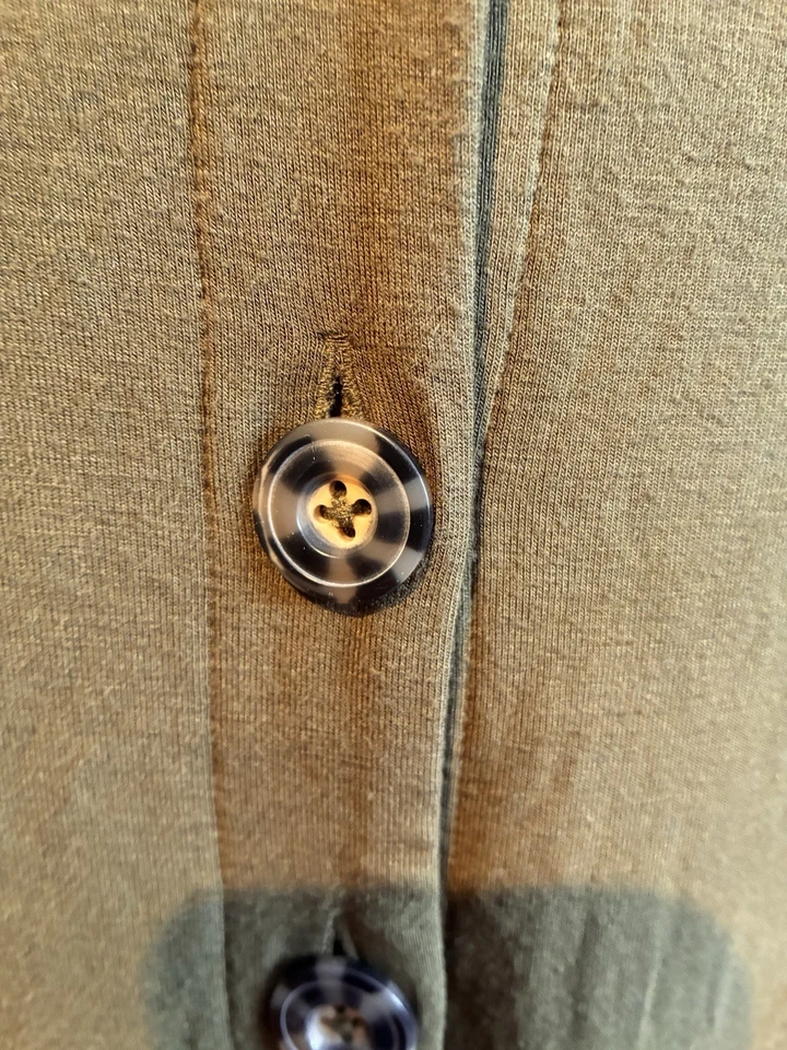 VENUS Maxi Dress XL Olive Green Button Front Spaghetti Strap Sleeveless Boho - Image 4 of 4