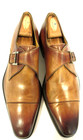 Men's Magnanni Marco II Burnished Tan Single Buckle Monk Strap Loafers Size 14 M — photo 3