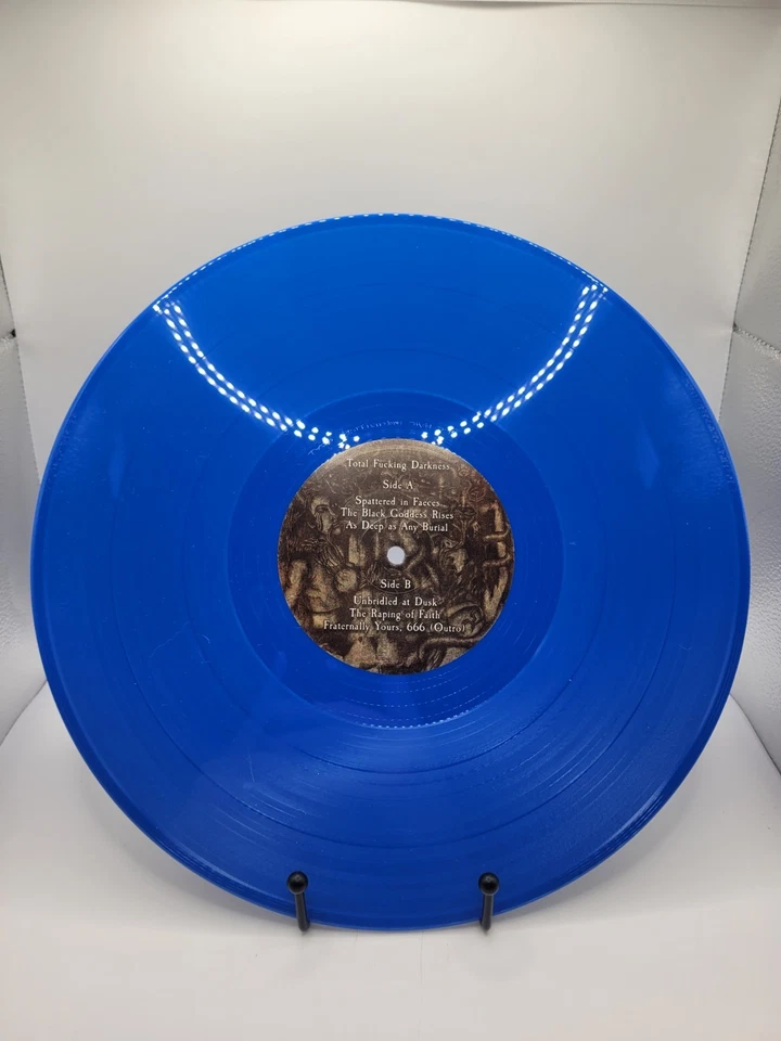 Cradle of Filth - Total F**king Darkness 2 LP Vinyl Blue Rare - Image 4 of 4