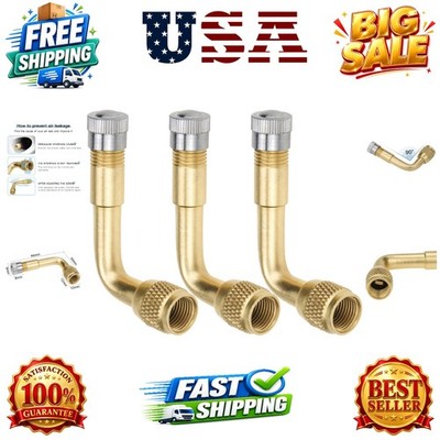 2-Pack Tire Valve Extension, 90 Degree Schrader Tire Valve Stem Extension Bra...