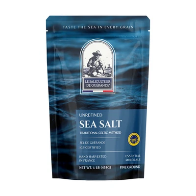 LE SALICULTEUR DE GUERANDE Sea Salt Traditional Celtic Harvest,16oz Unrefined FINE French Organic SeaSalt