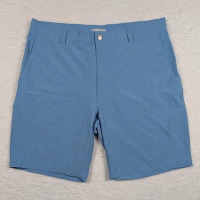Peter Millar Shorts Mens 36 Blue Crown Performance Tech Chino Travel Stretch
